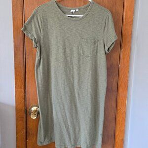 Green GAP Pocket T-shirt Dress, Medium Tall